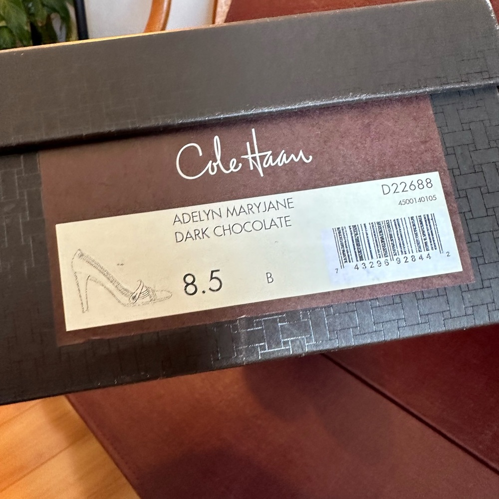 Cole Haan Brown Heels Adelyn Mary Jane pumps dark chocolate 8.5 B original box - Picture 3 of 15